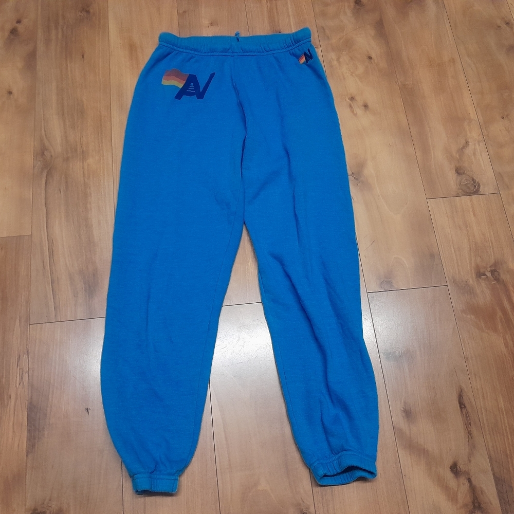 Aviator Nation Logo Sweatpants, Sky Blue, Size Medium - Picture 2 of 4